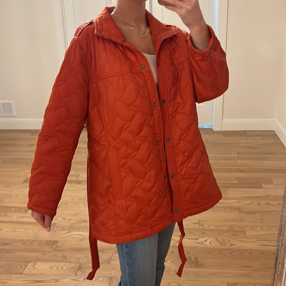 Lands' End Women's Quilted Jacket - Burnt Orange - Size XL - Picture 11 of 13